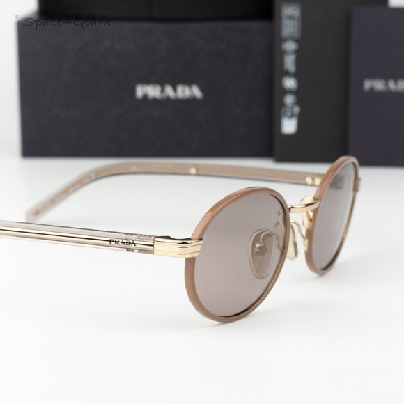 Prada Women Sunglasses Pecan Purple Brown Oval PRB56S 24E20I NEW AUTHENTIC main image 7